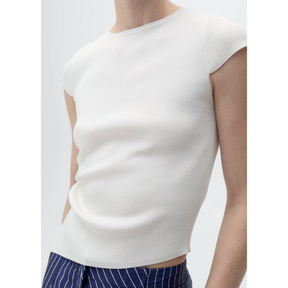 MNG Asymmetrical White Top - Size L